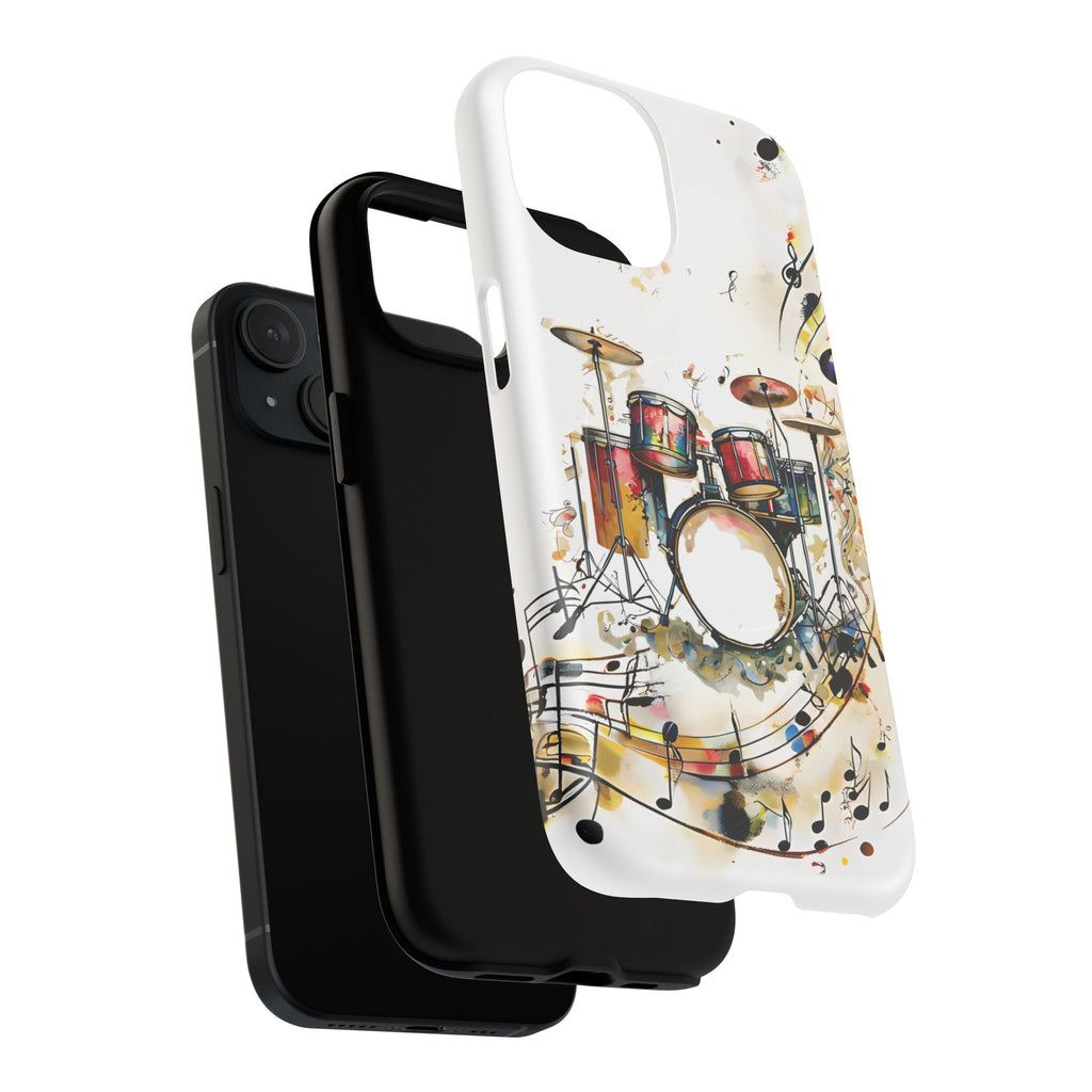 Beatline Abstract Drums & Music Notes iPhone 15 MagSafe Case
