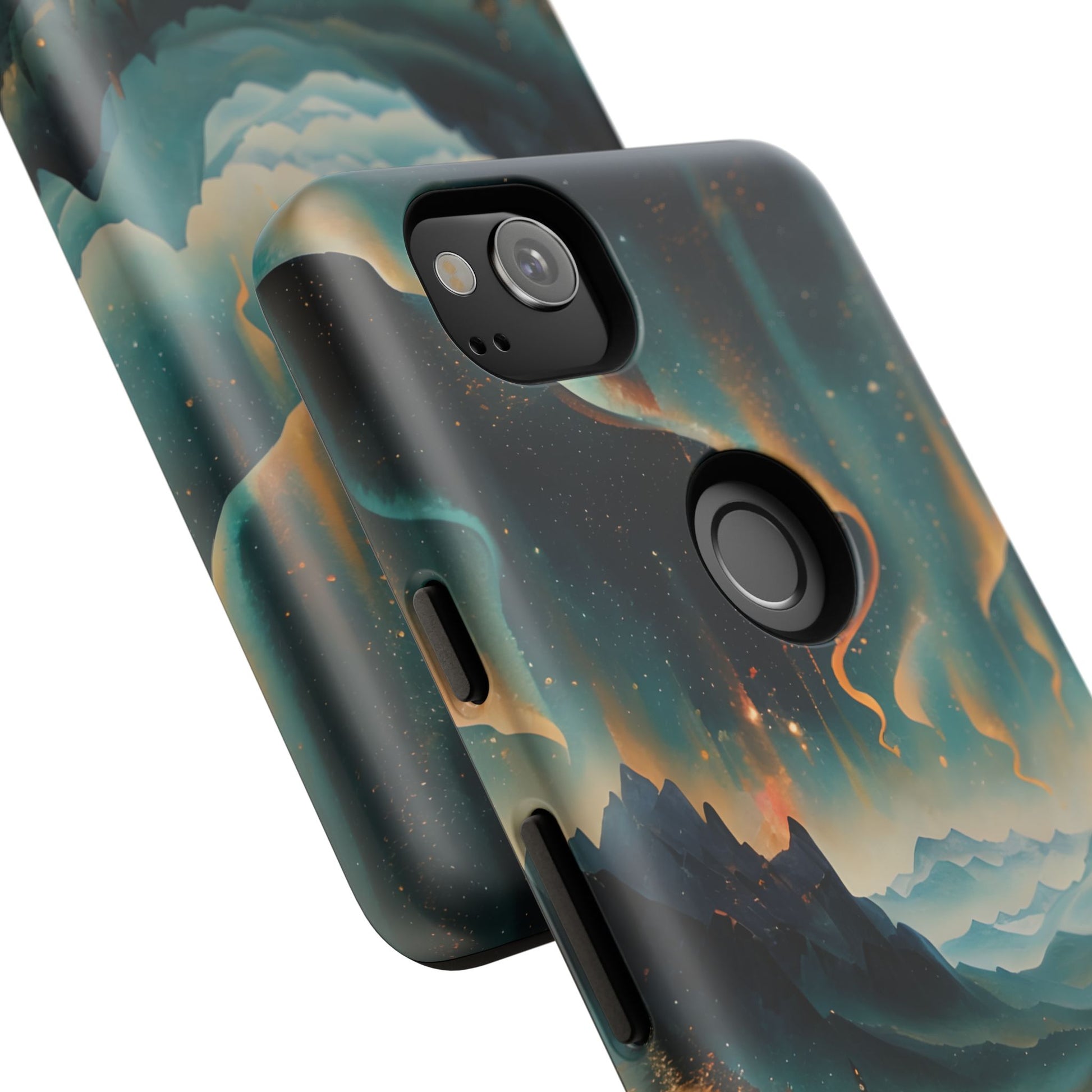 Aurora Dreamscape Tough Case for Google Pixel 2- Northern Lights Artistic Shockproof Cover, Elegant Protective Phone Case
