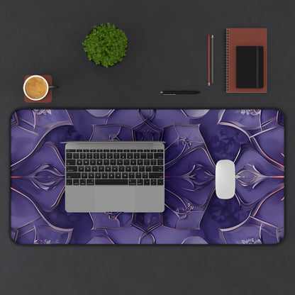 Violet Nebula Desk Mat - Premium Office Desk Pad, 3 Sizes Available, Artistic Workspace Protection