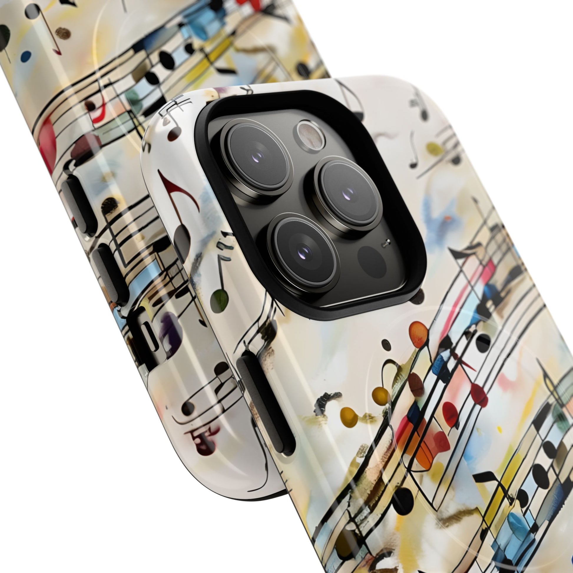 Melodic Flow Abstract Music Notes iPhone 14 Pro MagSafe Case