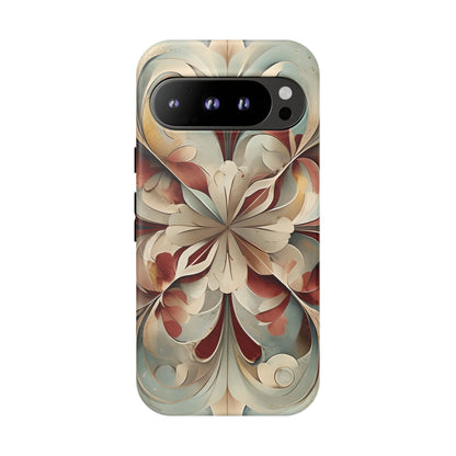 Vintage Baroque Blossom - Ornate Floral Art Google Pixel Tough Phone Case - Elegant Baroque-Inspired Design