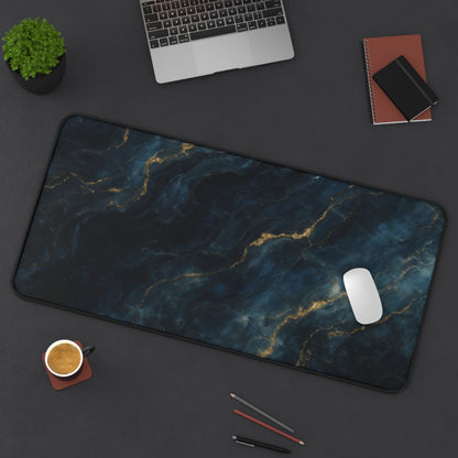 Midnight Marble Desk Mat - Premium Office Desk Pad, 3 Sizes Available, Artistic Workspace Protection