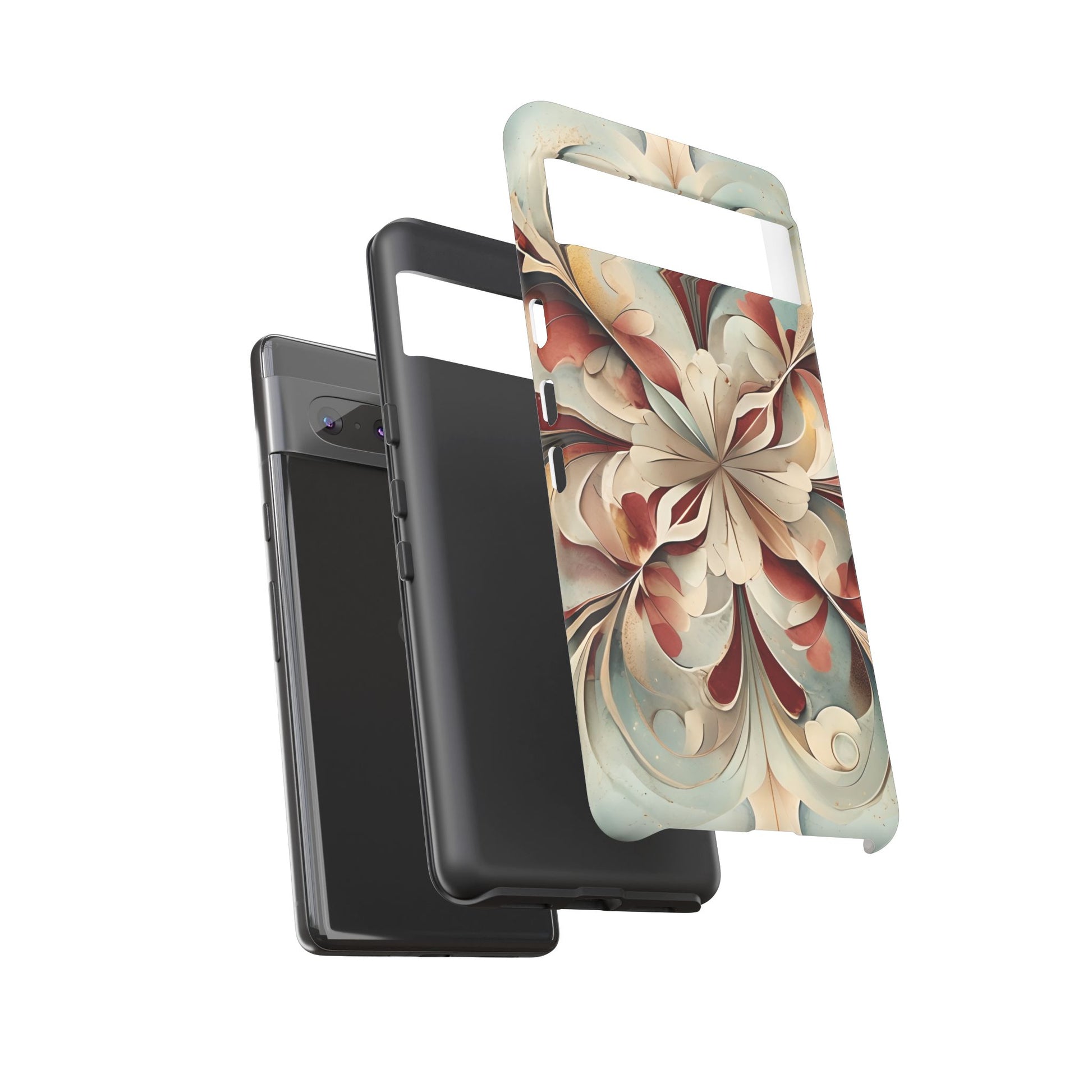 Vintage Baroque Blossom - Ornate Floral Art Google Pixel 7 Tough Phone Case - Elegant Baroque-Inspired Design