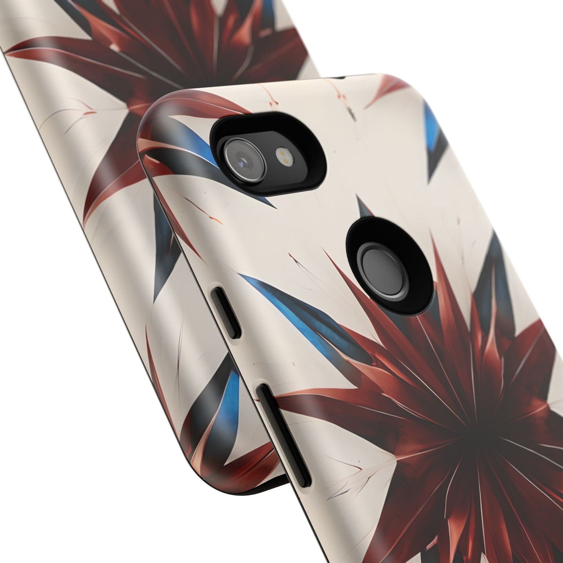 Garnet Starburst - Kaleidoscope Collection Gemstone Floral - Google Pixel 3a XL Tough Phone Case - Floral Burst Design