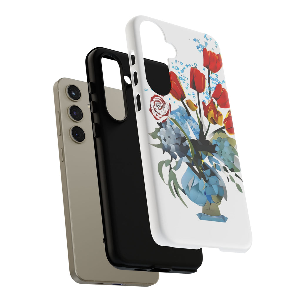 Bouquet Brilliance - Artistic Floral Samsung S24 Plus Phone Case - Vibrant Tulip, Rose & Hydrangea Design