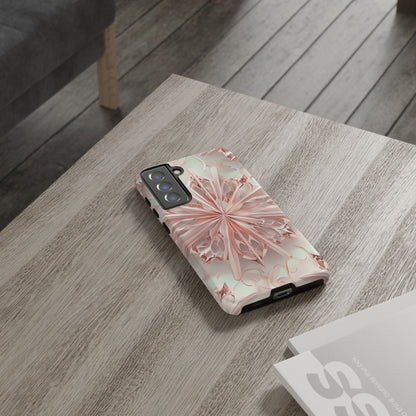 Blush Frost from our Kaleidoscope Collection - Samsung Galaxy tough case - Soft Pink Geometric Floral Design