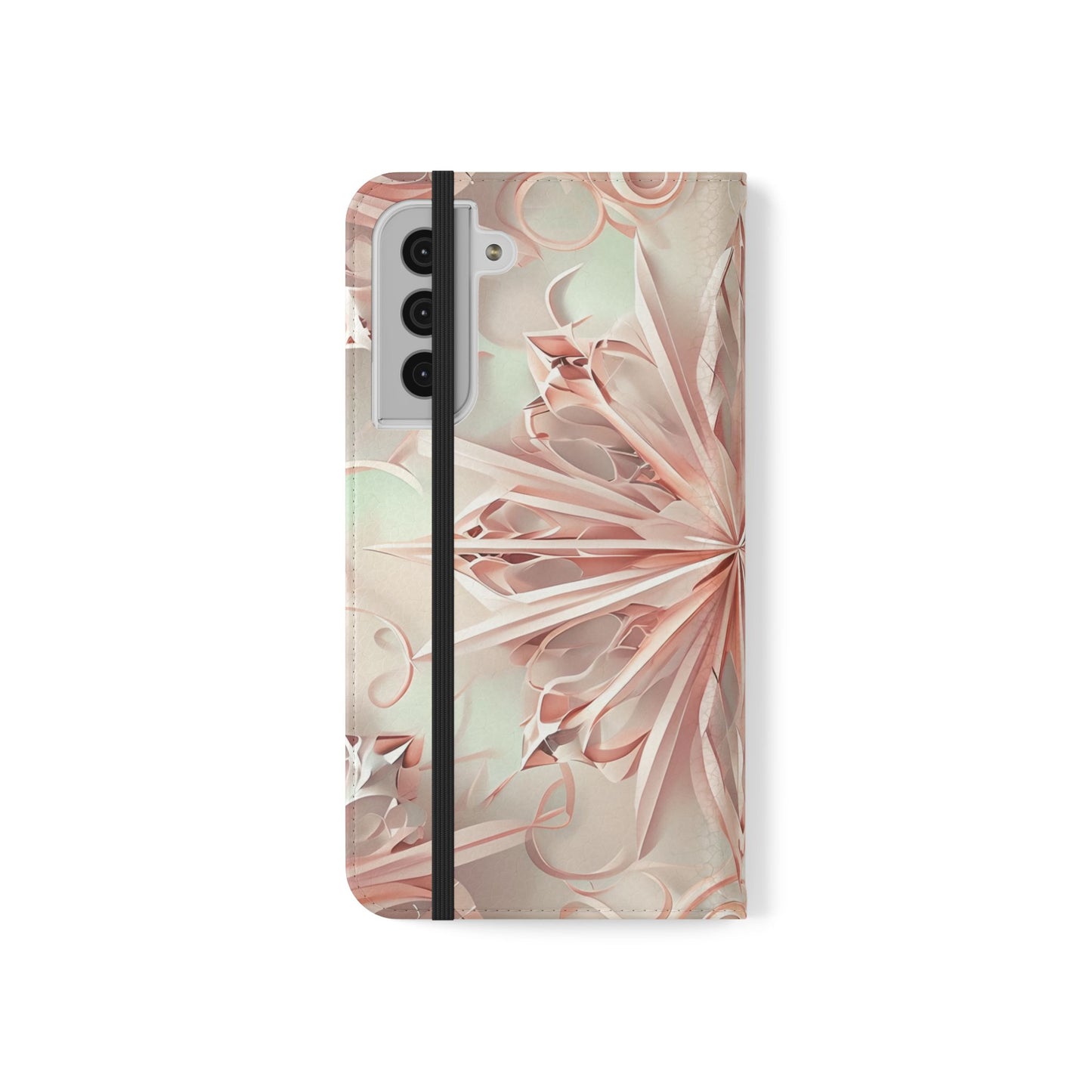 Blush Frost - Abstract Wallet Phone Case for Samsung Galaxy