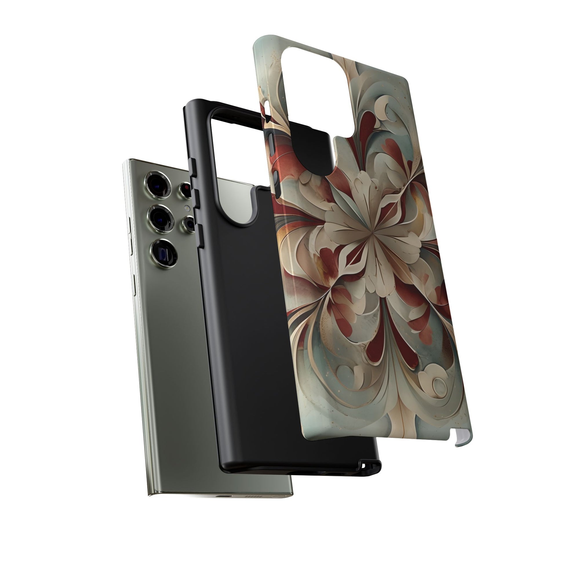 Vintage Baroque Blossom - Ornate Floral Art Samsung Galaxy S23 Ultra Tough Phone Case - Elegant Baroque-Inspired Design