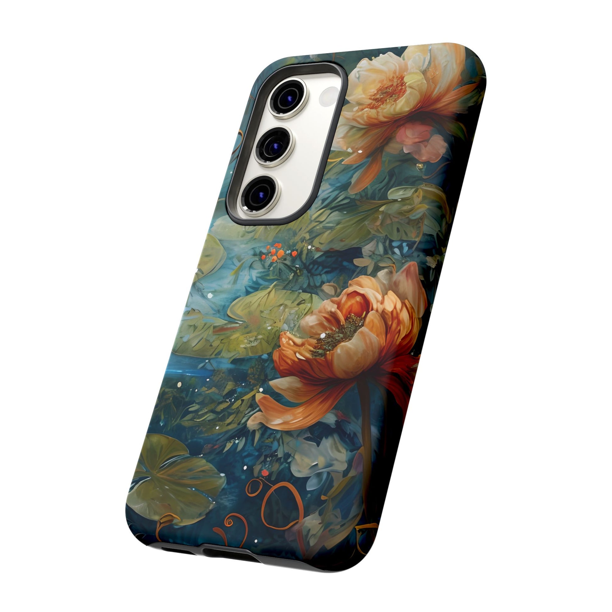 Waterlily Nocturne Samsung Galaxy S23 Case - Artistic Mountain Lake Design, Nature-Inspired Protective Cover, Elegant Gift for Outdoor Lovers