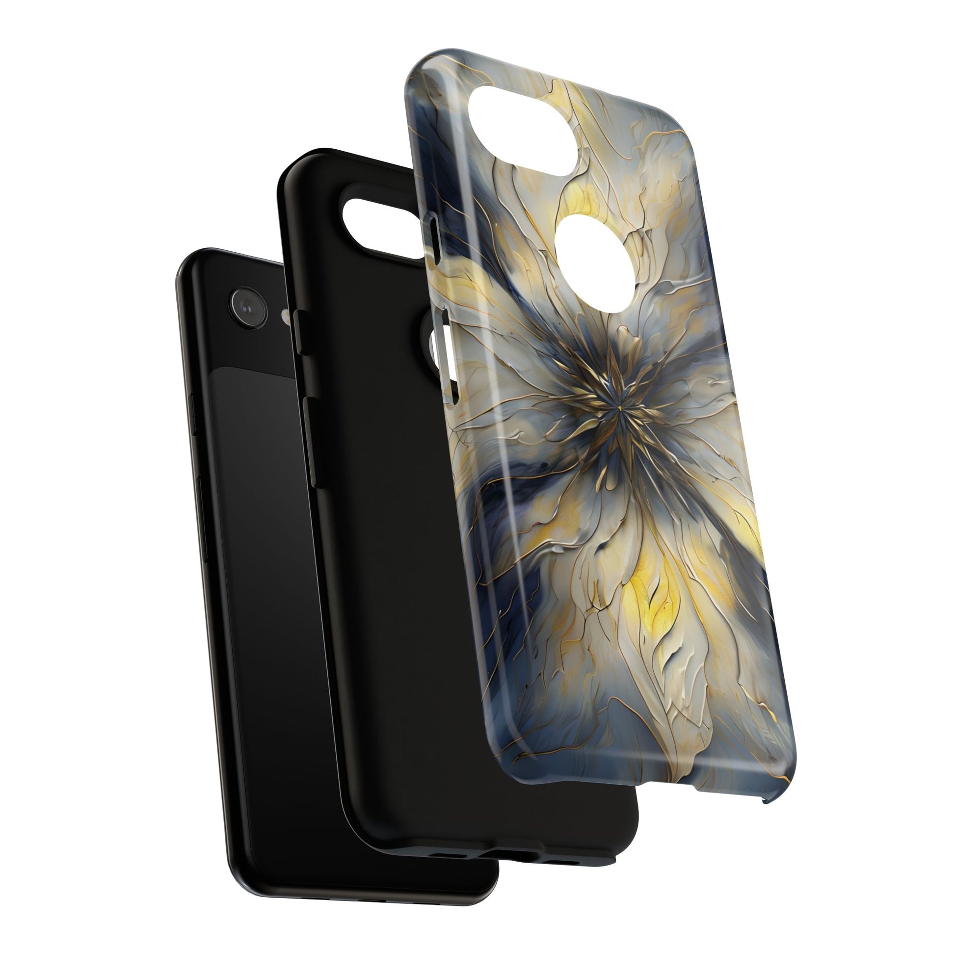 Luminous Petal Tough Case for Google Pixel 3a - Premium Artistic Shockproof Cover, Elegant Protective Phone Case