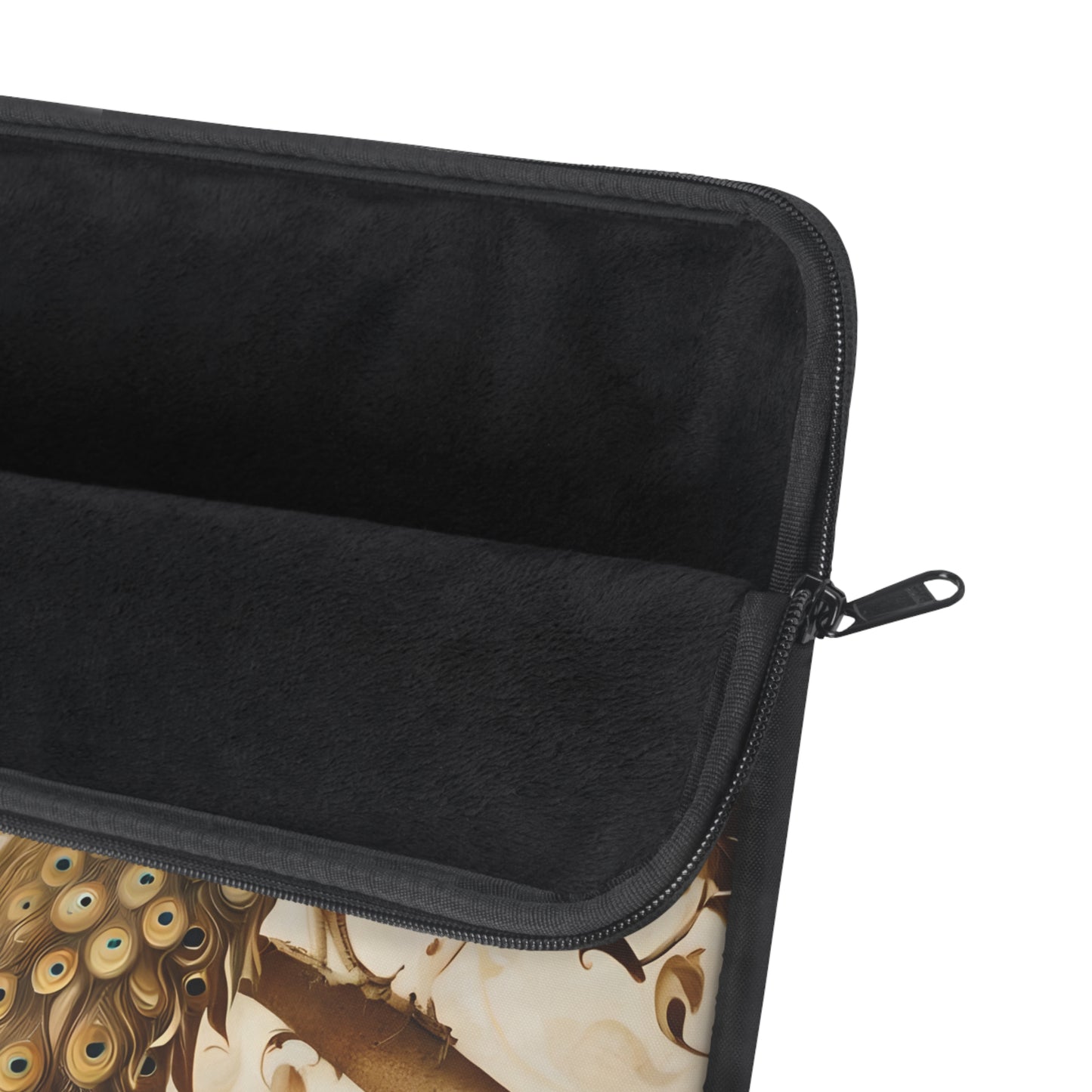 Golden Plumage Laptop Sleeve - Abstract Bold Color, Artistic Protective Cover for 12", 13", 15" Laptops