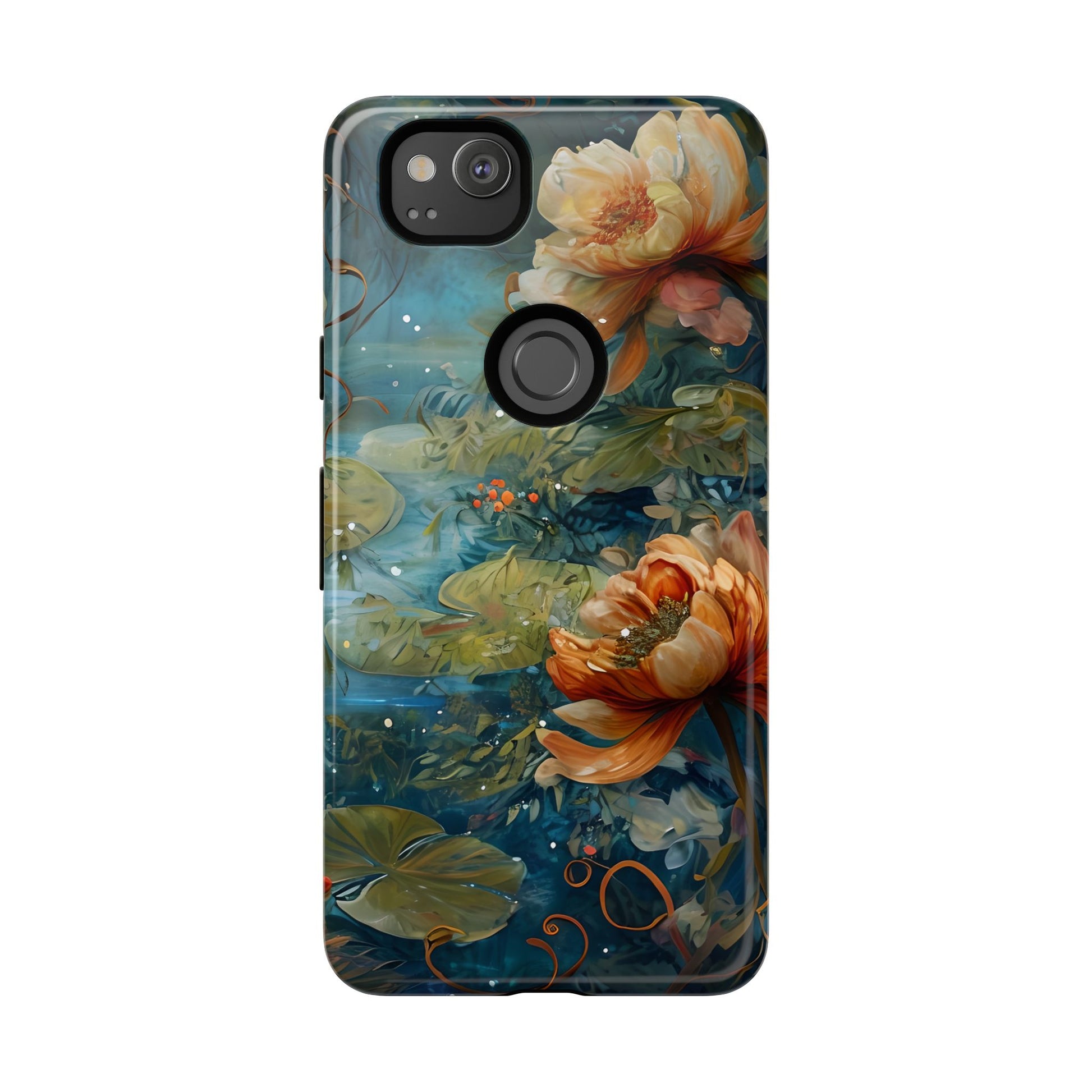 Waterlily Nocturne Tough Case for Google Pixel 2 - Premium Artistic Shockproof Cover, Elegant Protective Phone Case