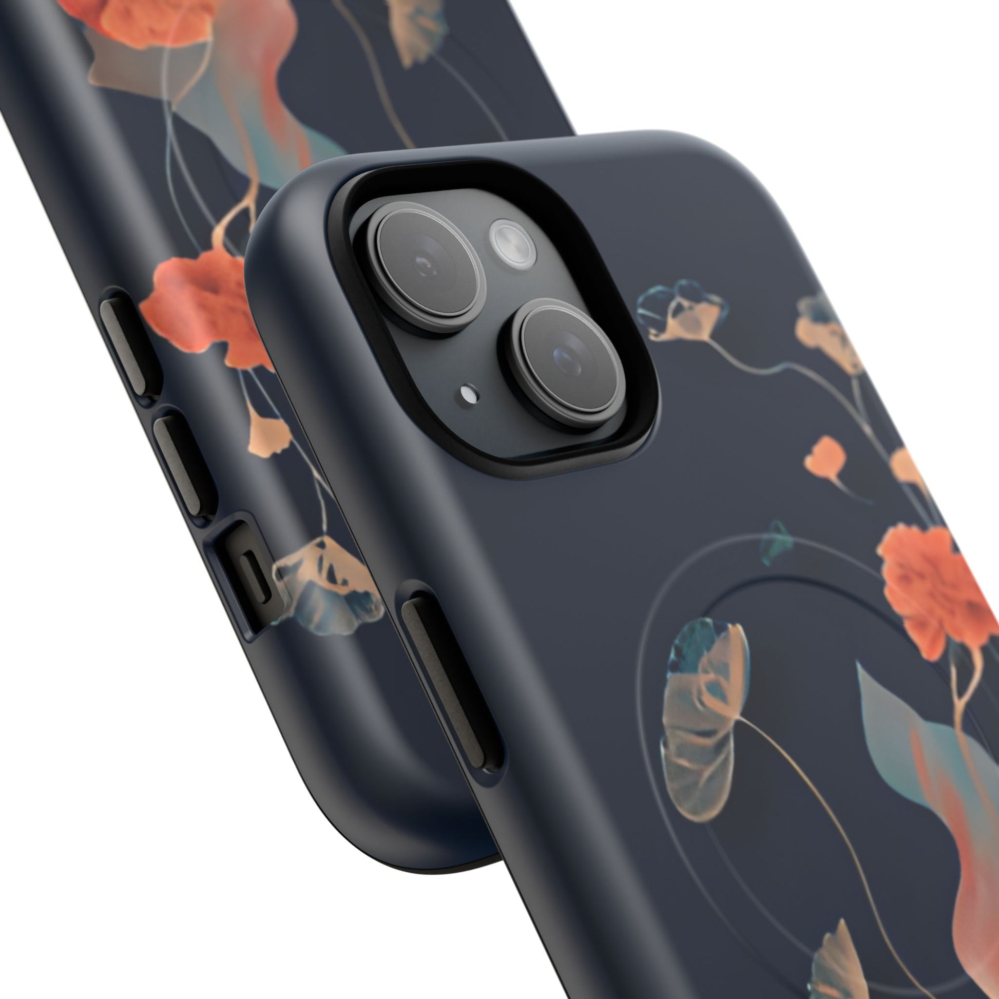 Lotus Reverie - Elegant Artistic Floral iPhone 15 MagSafe Phone Case - Painterly Lotus Blossom Design