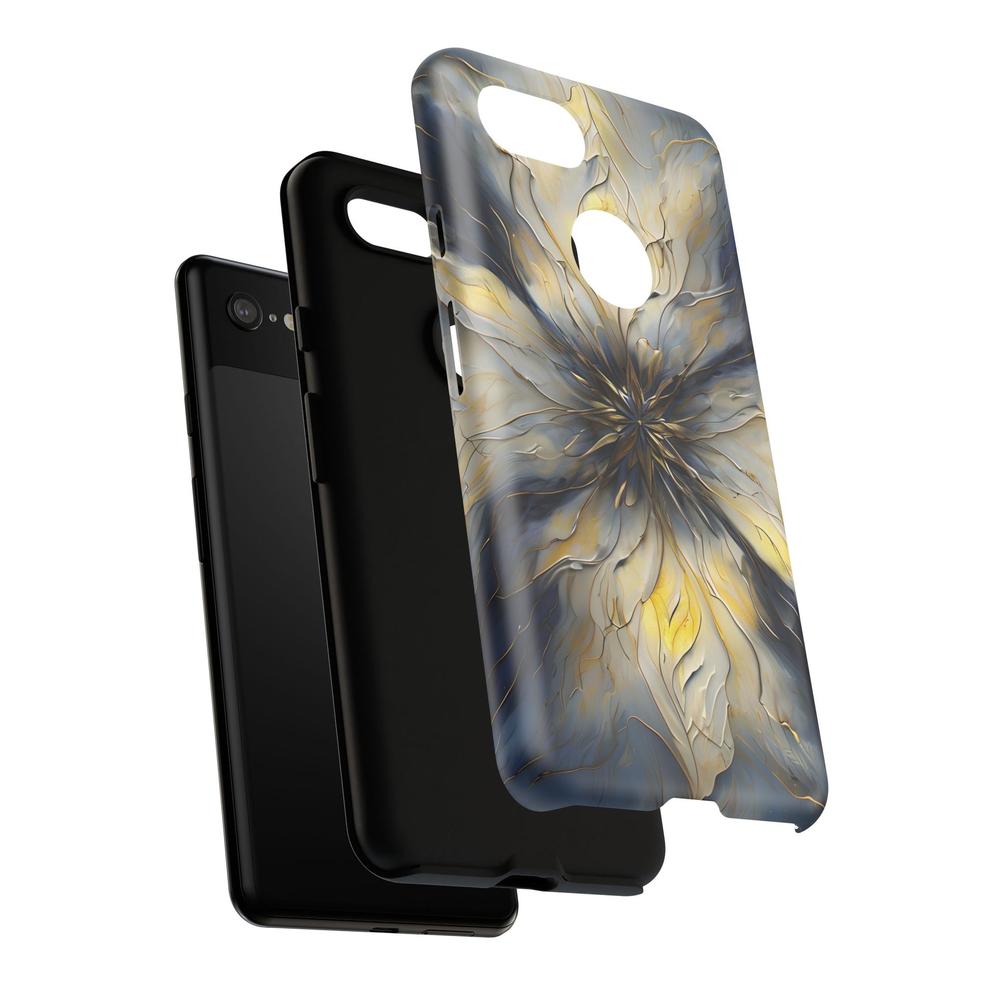 Luminous Petal Tough Case for Google Pixel 3 XL - Premium Artistic Shockproof Cover, Elegant Protective Phone Case