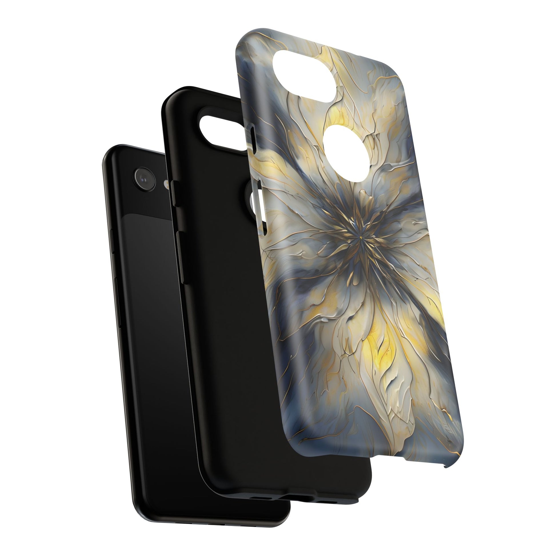 Luminous Petal Tough Case for Google Pixel 3a - Premium Artistic Shockproof Cover, Elegant Protective Phone Case