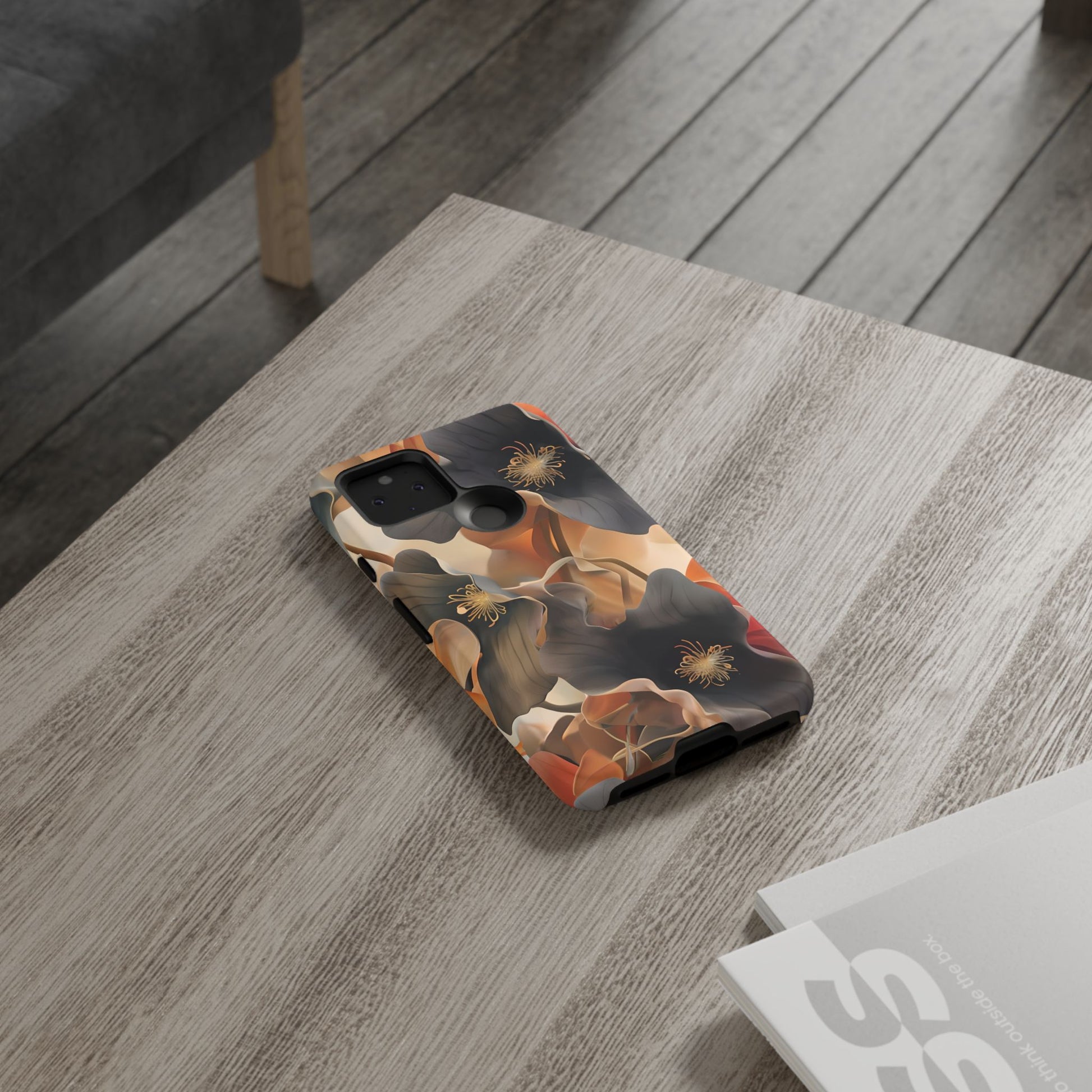 Autumn Ember - Moody Floral Art Google Pixel 5 5G Tough Phone Case - Warm Earthy Botanical Design