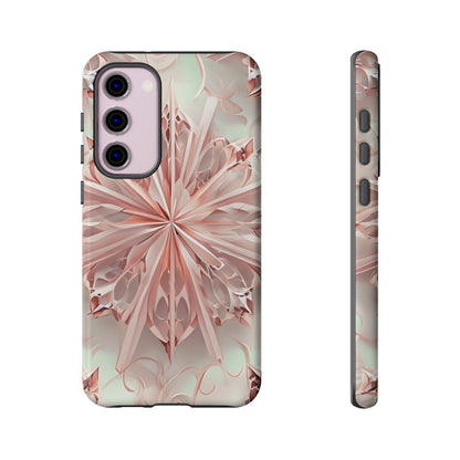 Blush Frost from our Kaleidoscope Collection - Samsung Galaxy tough case - Soft Pink Geometric Floral Design