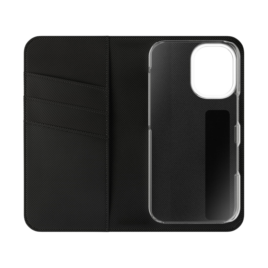 Golden Vein Wallet Phone Case - Gold & White Marble Design - Flip Cover for iPhone 16