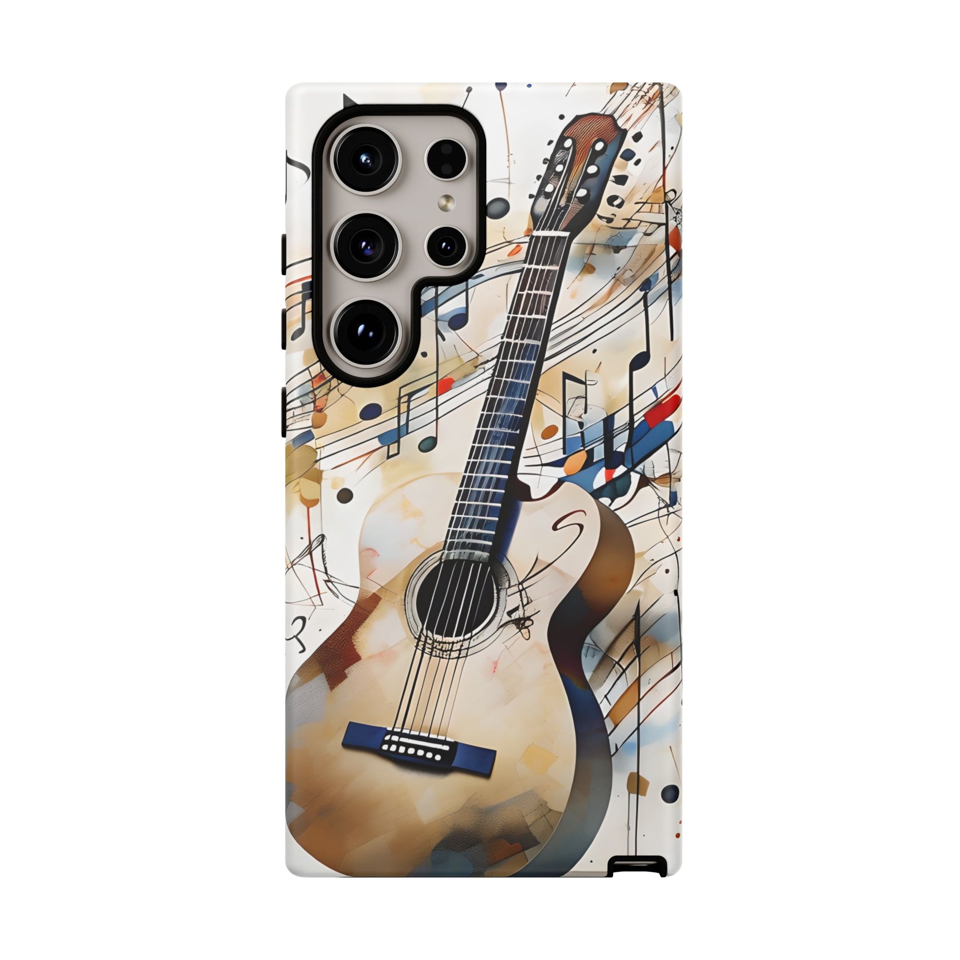 Strum and Flow Acoustic Guitar Art Tough Case for Samsung Galaxy S24 Ultra - Shockproof Phone Cover