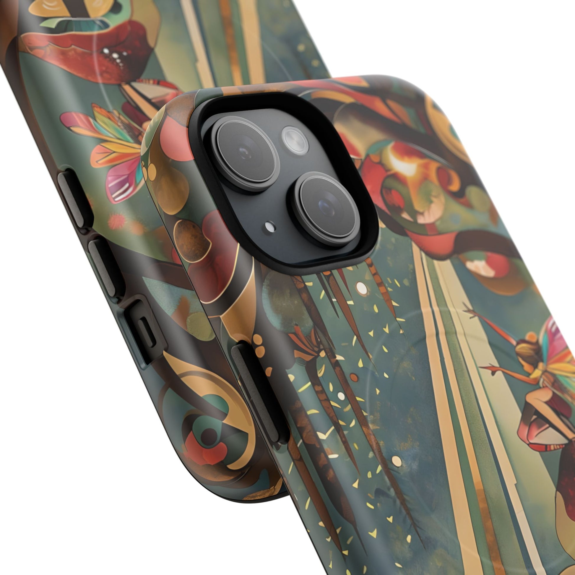Enchanted Orchard iPhone 15 - Artistic Fairy Tale cover - MagSafe Compatible - Premium Drop Protection