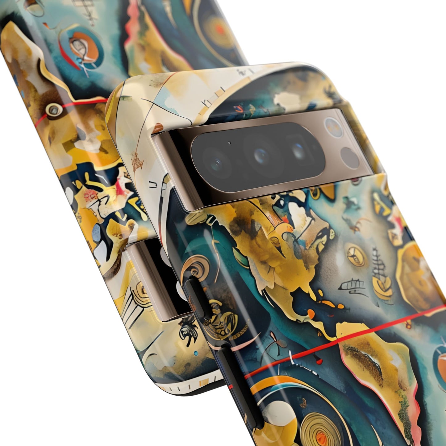 Celestial Map vintage celestial world map artwork Google Pixel phone case angled view