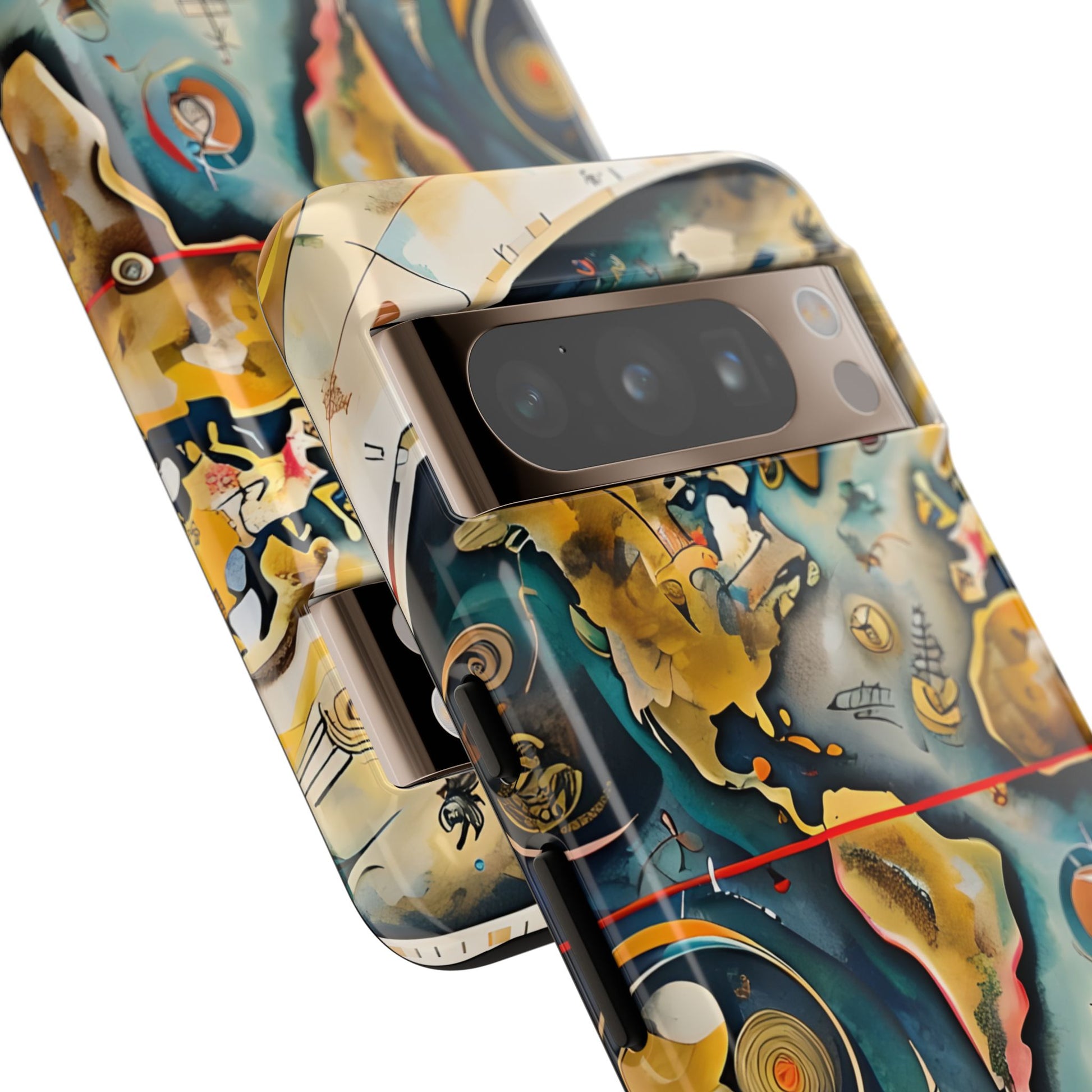 Celestial Map vintage celestial world map artwork Google Pixel phone case angled view
