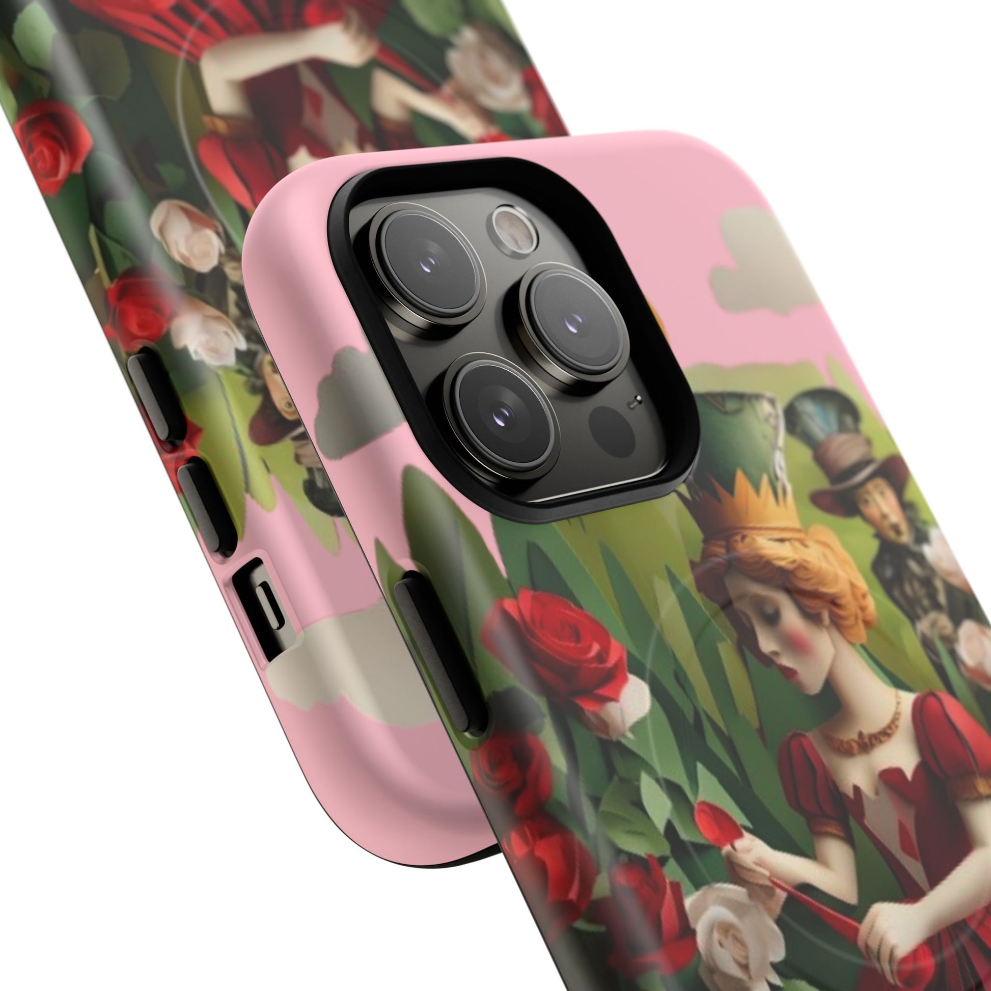 Regal Rose Court - iPhone 14 Pro Max MagSafe Phone Case - Whimsical Fantasy Floral Design