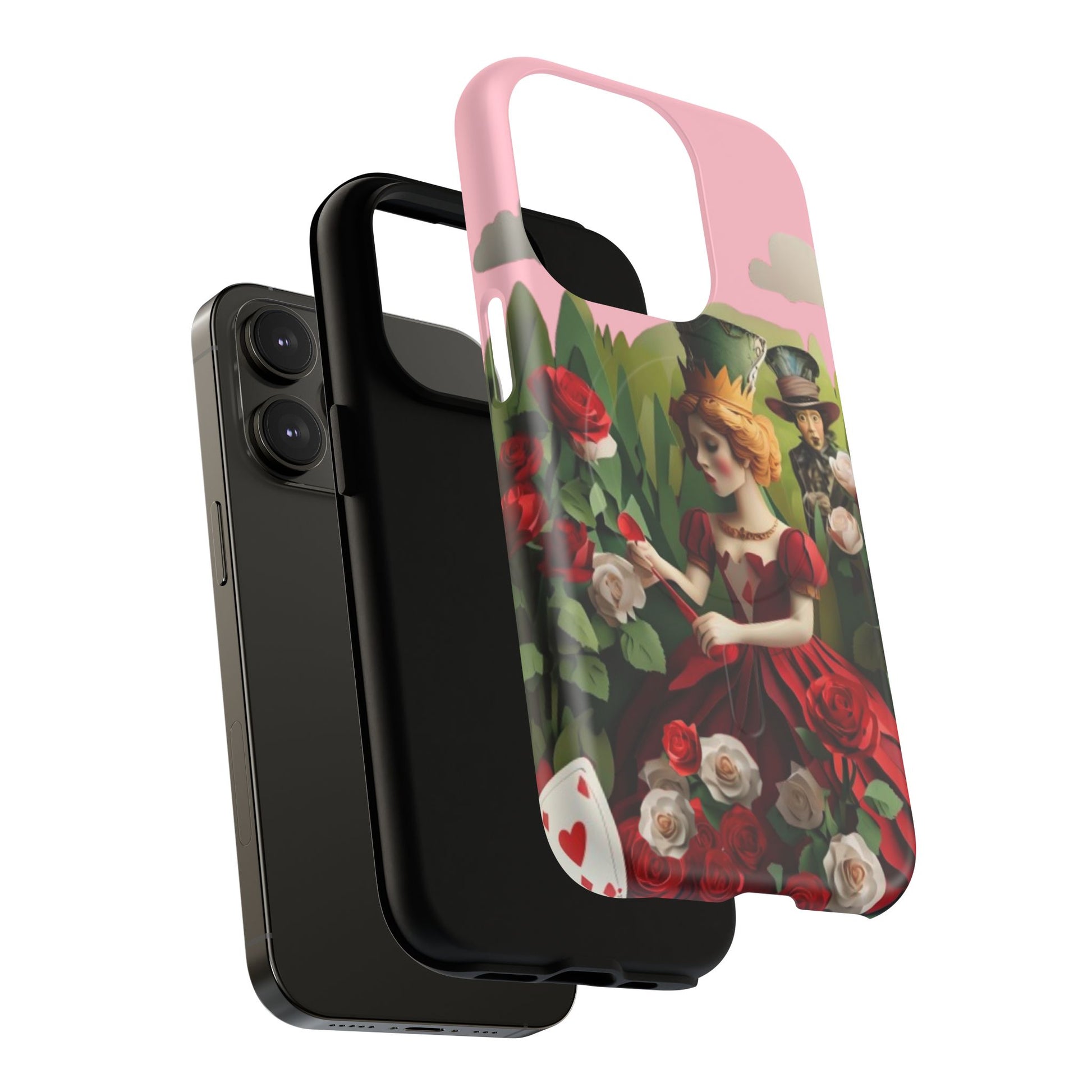 Regal Rose Court - iPhone 14 Pro MagSafe Phone Case - Whimsical Fantasy Floral Design