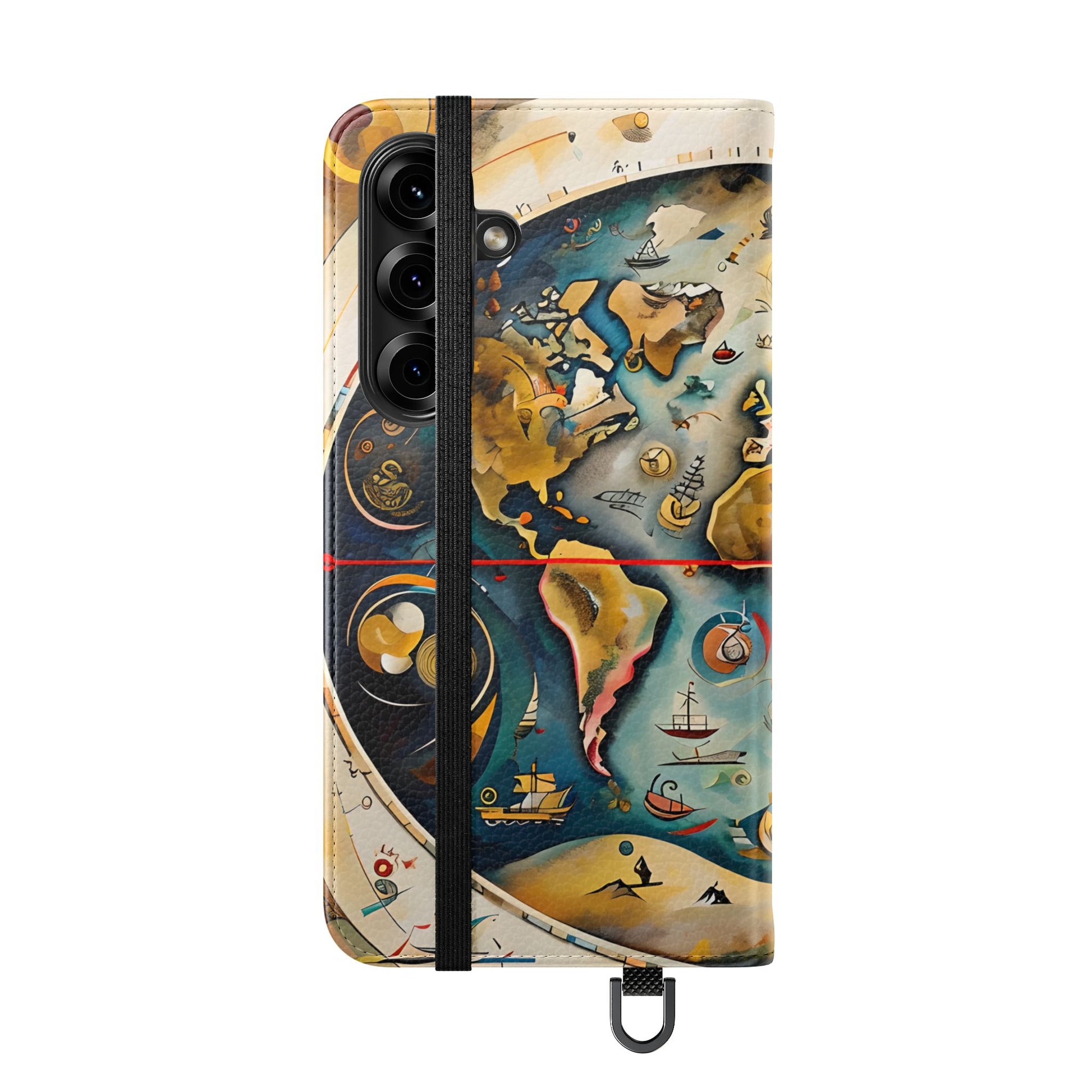 Celestial Map - Vintage-Inspired Phone Wallet Case for Samsung Galaxy S25