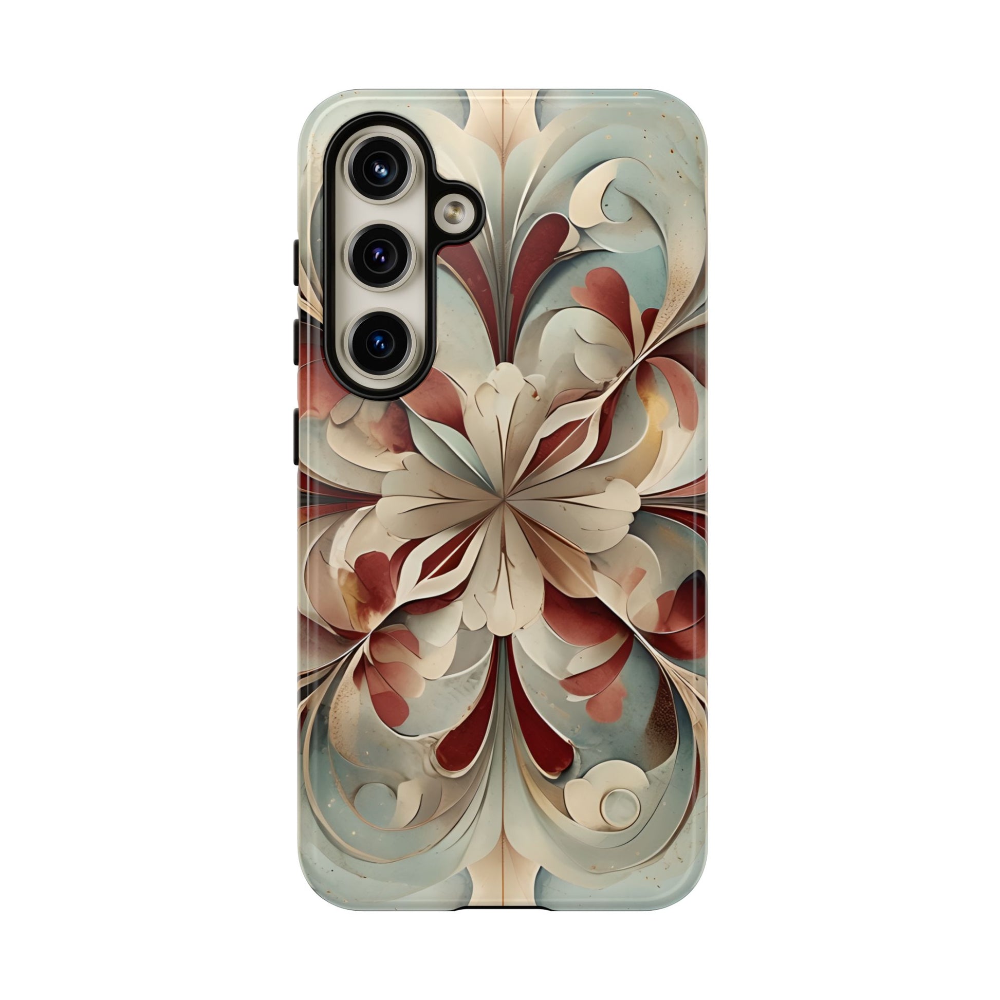 Vintage Baroque Blossom - Ornate Floral Art Samsung Galaxy S24 Tough Phone Case - Elegant Baroque-Inspired Design