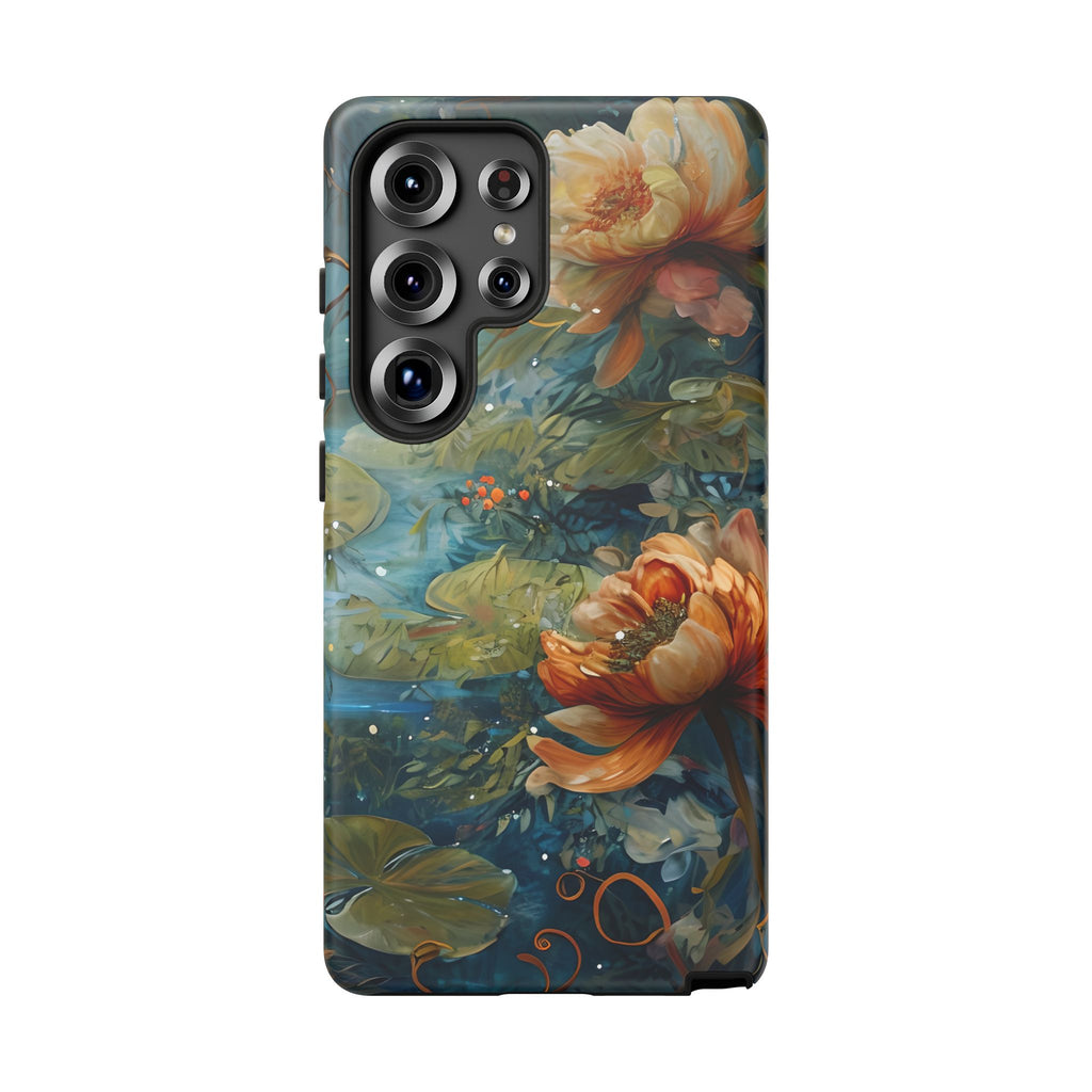 Waterlily Nocturne Samsung Galaxy S25 Ultra Case - Artistic Mountain Lake Design, Nature-Inspired Protective Cover, Elegant Gift for Outdoor Lovers