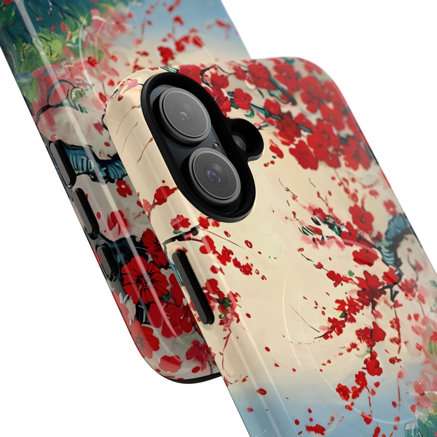 Crimson Blossom Lake iPhone MagSafe Case