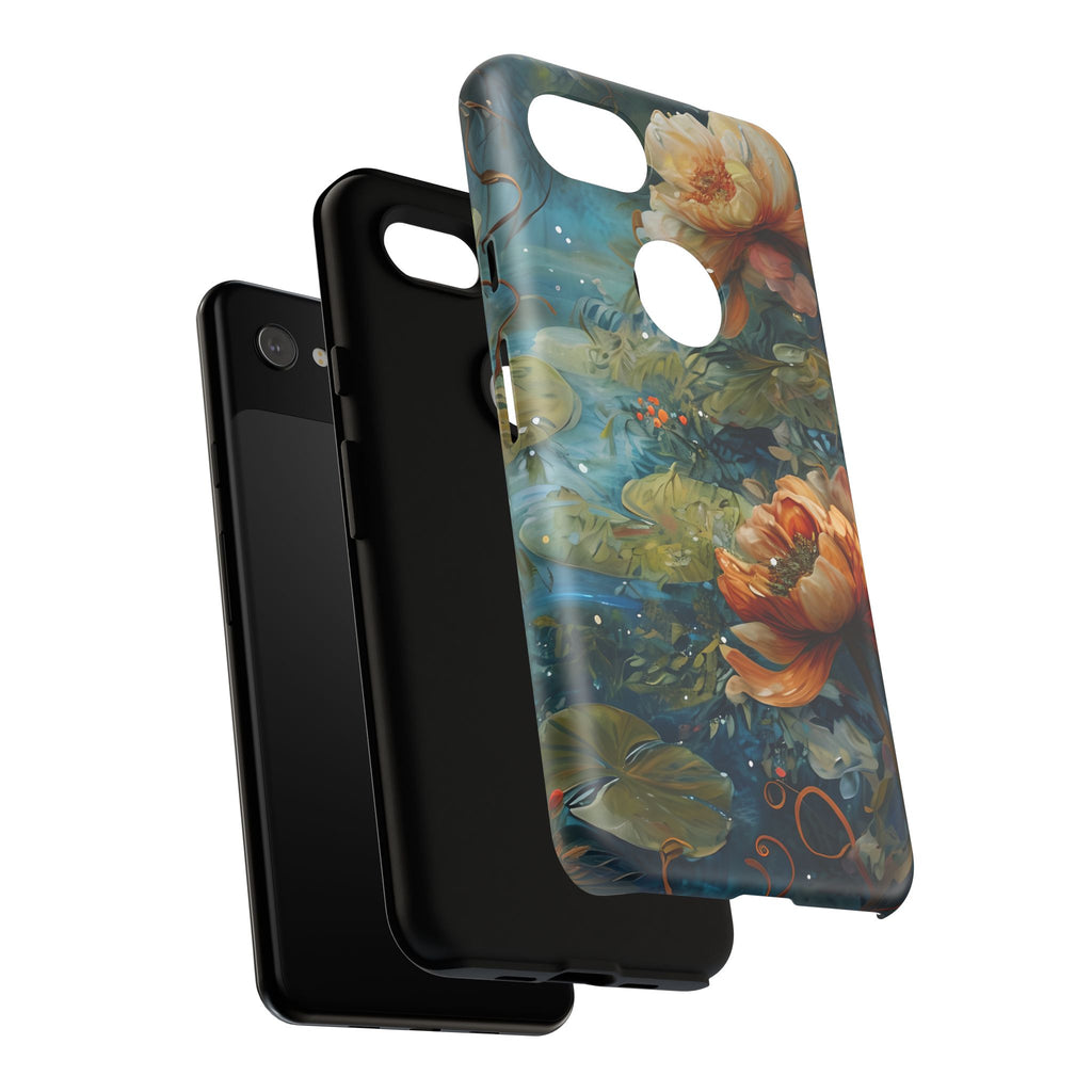 Waterlily Nocturne Tough Case for Google Pixel 3a XL - Premium Artistic Shockproof Cover, Elegant Protective Phone Case
