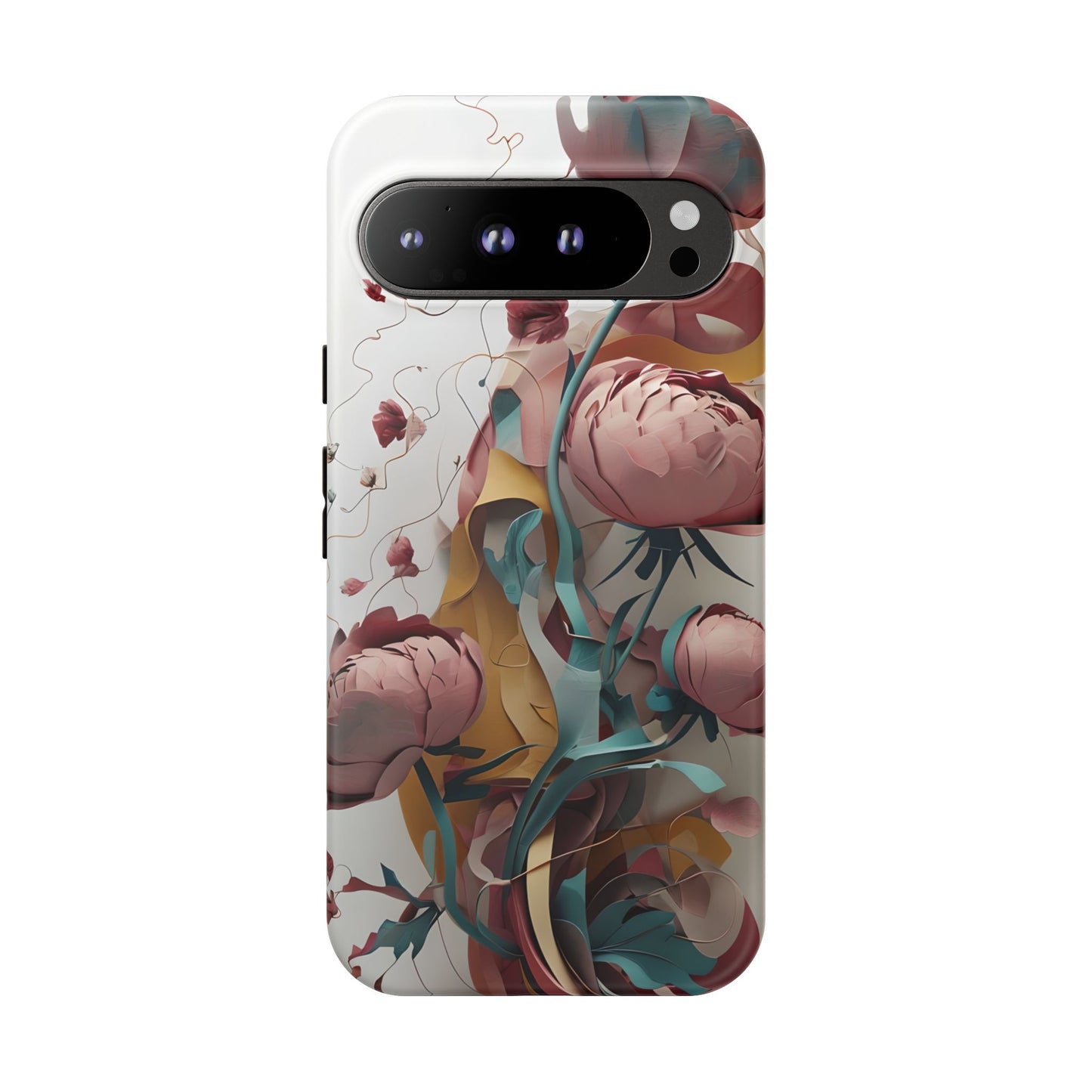 Blushing Peony Veil Google Pixel Tough Case