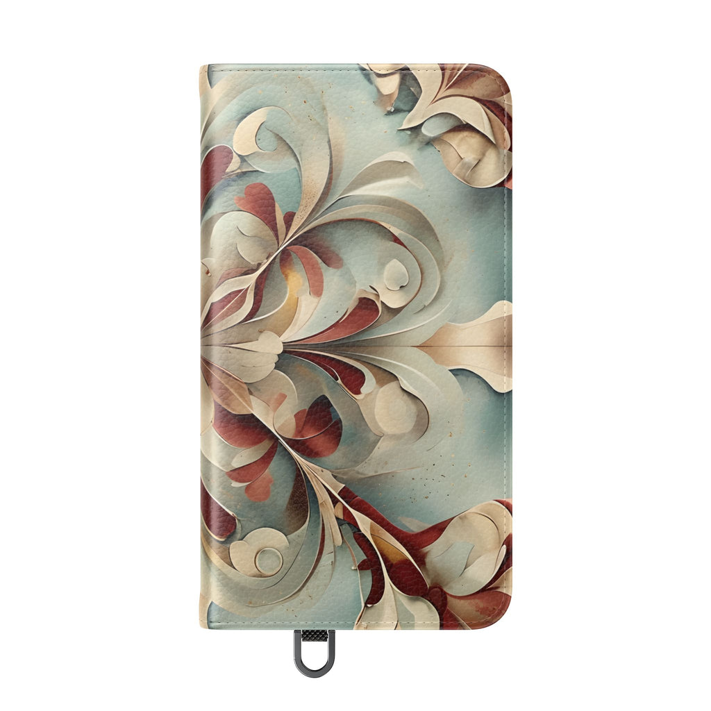 Vintage Baroque Blossom Wallet Phone Case - Elegant Floral Flip Cover for Samsung Galaxy S24