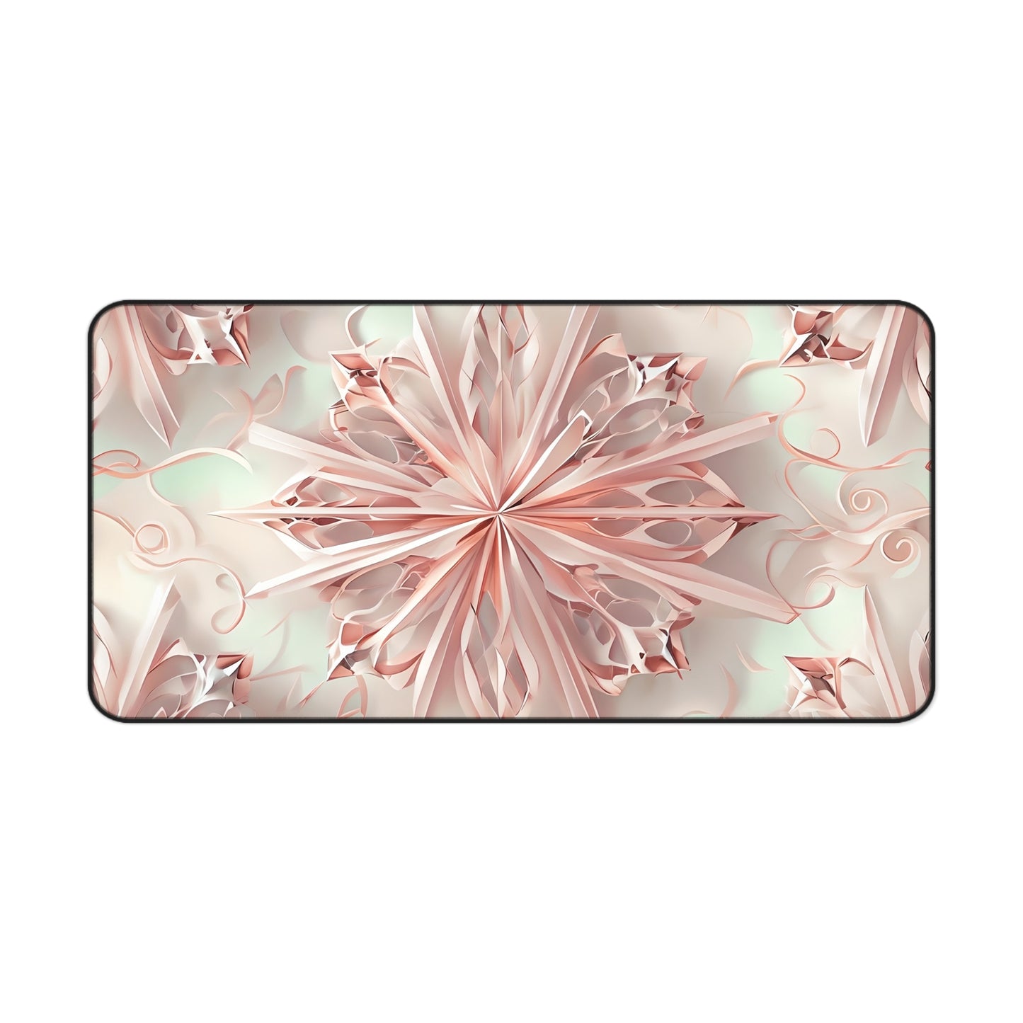 Blush Frost Designer Desk Mat - Premium Office Desk Pad, 3 Sizes Available, Artistic Workspace Protection