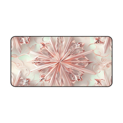 Blush Frost Designer Desk Mat - Premium Office Desk Pad, 3 Sizes Available, Artistic Workspace Protection