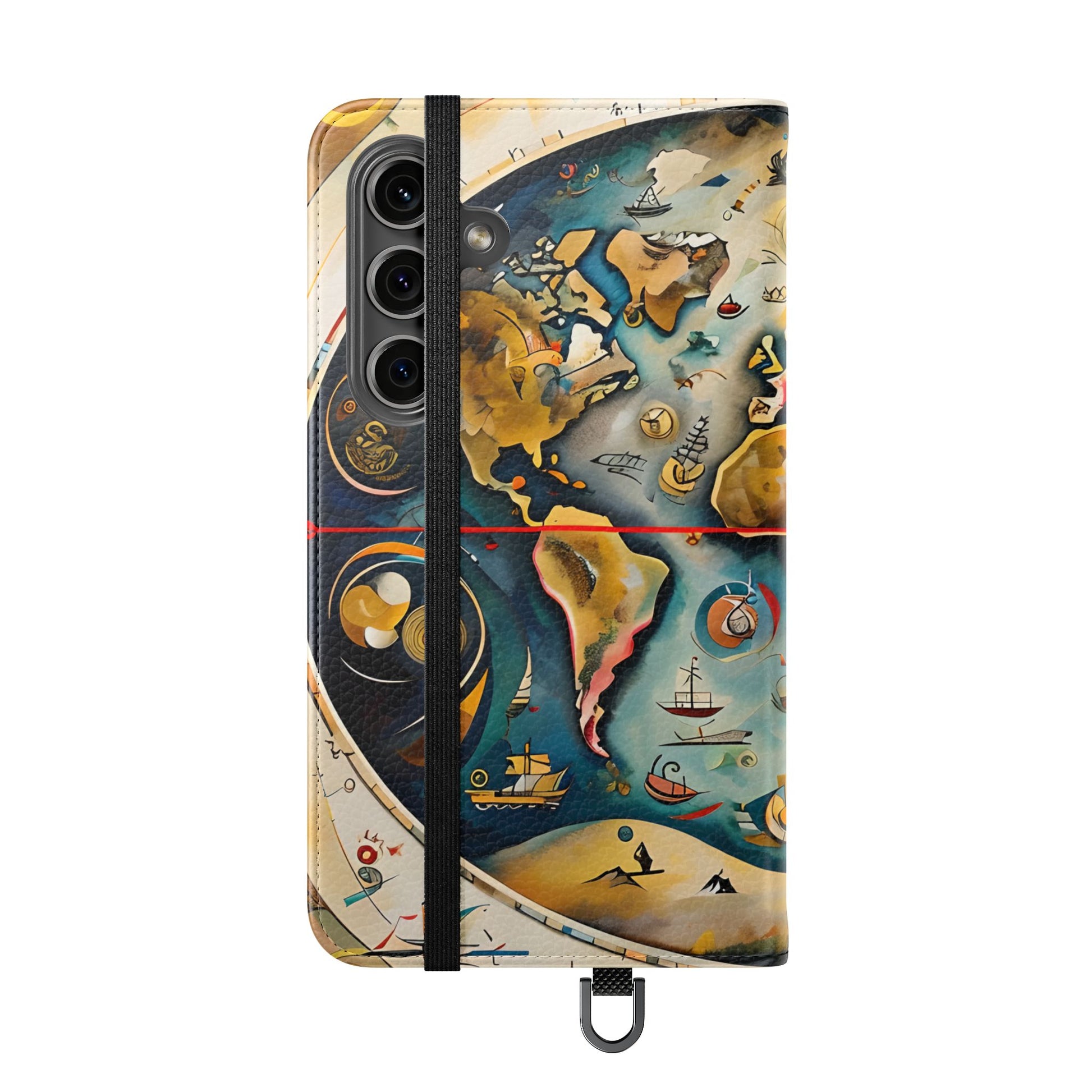 Celestial Map - Vintage-Inspired Phone Wallet Case for Samsung Galaxy S24
