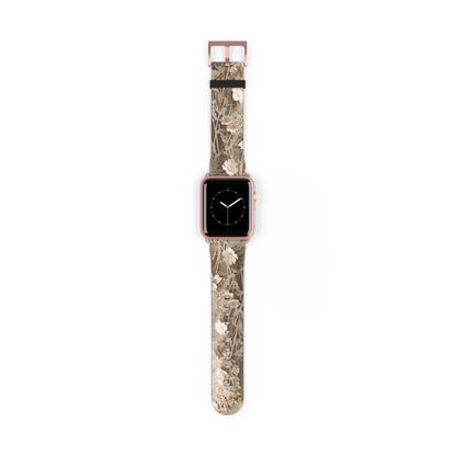 Moonlit Garden Apple Watch Band - Premium Custom Strap for Series 1-9, SE & Ultra - Artistic Vegan Leather