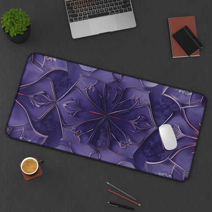 Violet Nebula Desk Mat - Premium Office Desk Pad, 3 Sizes Available, Artistic Workspace Protection