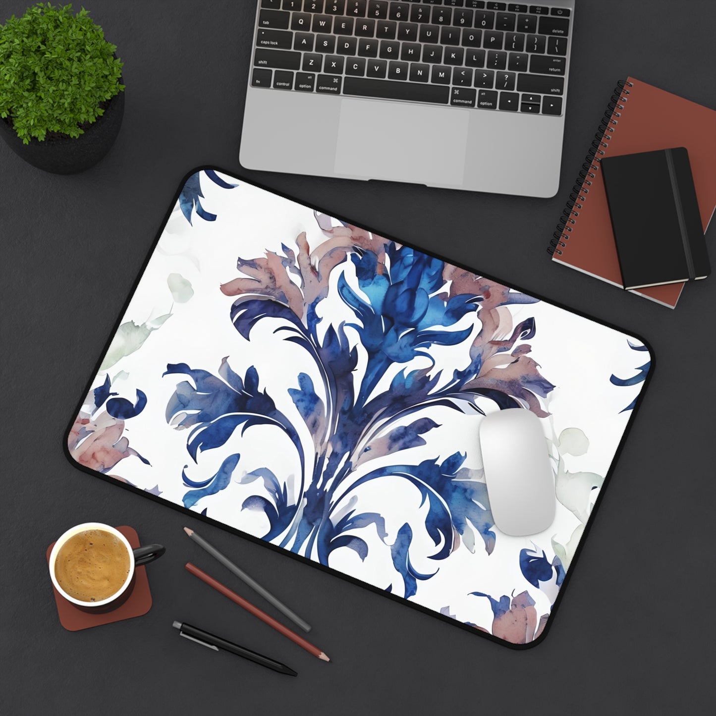 Delft Reverie Desk Mat - Premium Office Desk Pad, 3 Sizes Available, Artistic Workspace Protection