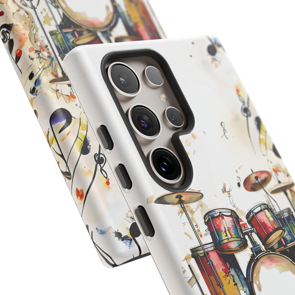 Beatline Abstract Drums and Music Notes Tough Case for Samsung Galaxy S24 Ultra - Shockproof Phone Cover