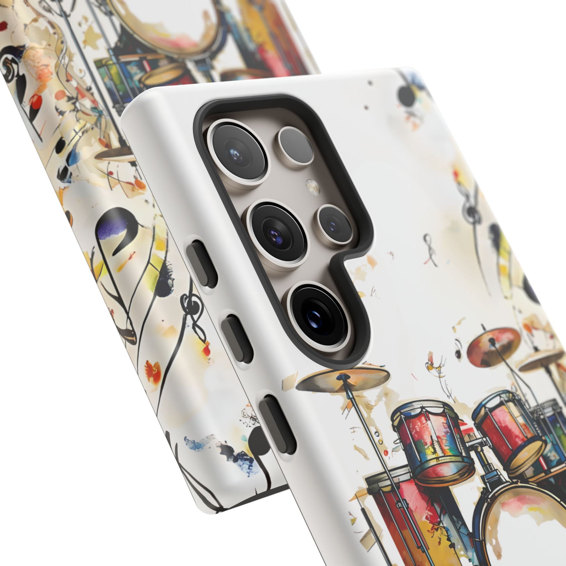 Beatline Abstract Drums and Music Notes Tough Case for Samsung Galaxy S24 Ultra - Shockproof Phone Cover