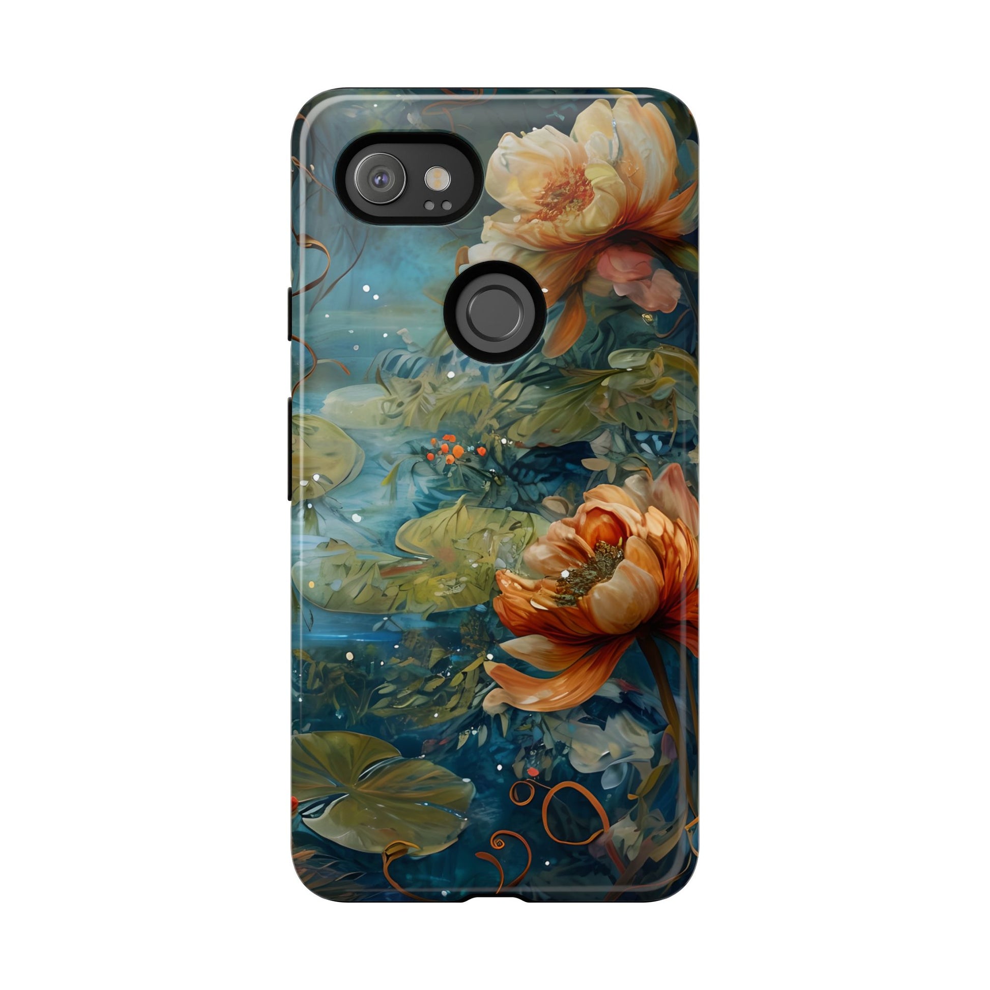 Waterlily Nocturne Tough Case for Google Pixel 2 XL- Premium Artistic Shockproof Cover, Elegant Protective Phone Case