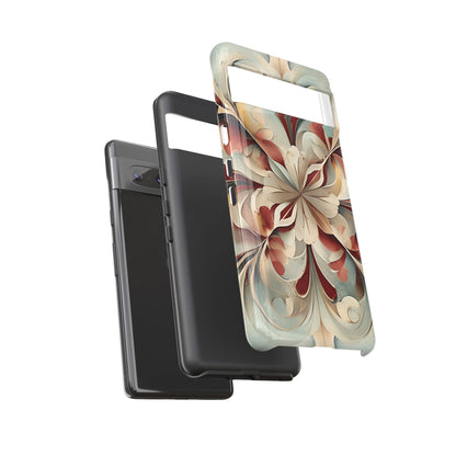Vintage Baroque Blossom - Ornate Floral Art Google Pixel Tough Phone Case - Elegant Baroque-Inspired Design