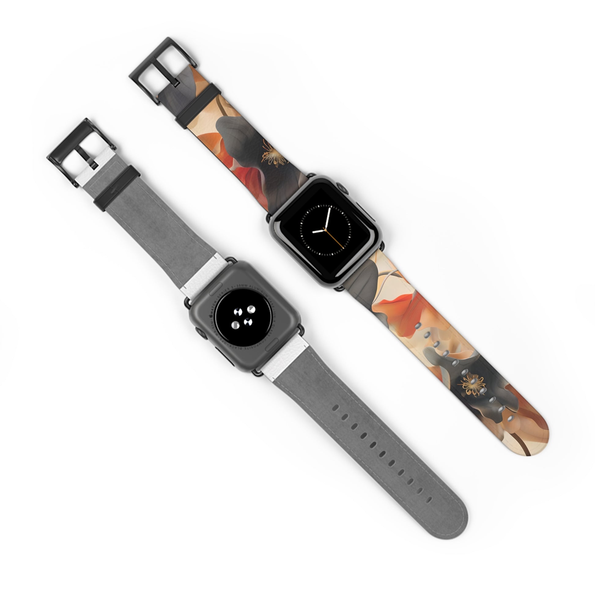 Autumn Ember Apple Watch Band - Burnt Orange Floral Strap - Fall Tech Accessory