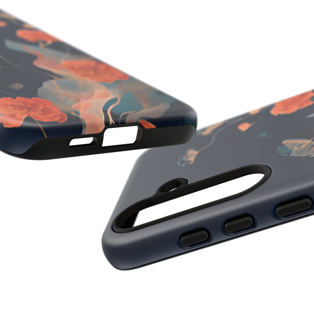 Lotus Reverie - Elegant Artistic Floral Samsung Galaxy S24 Plus Tough Phone Case - Painterly Lotus Blossom Design