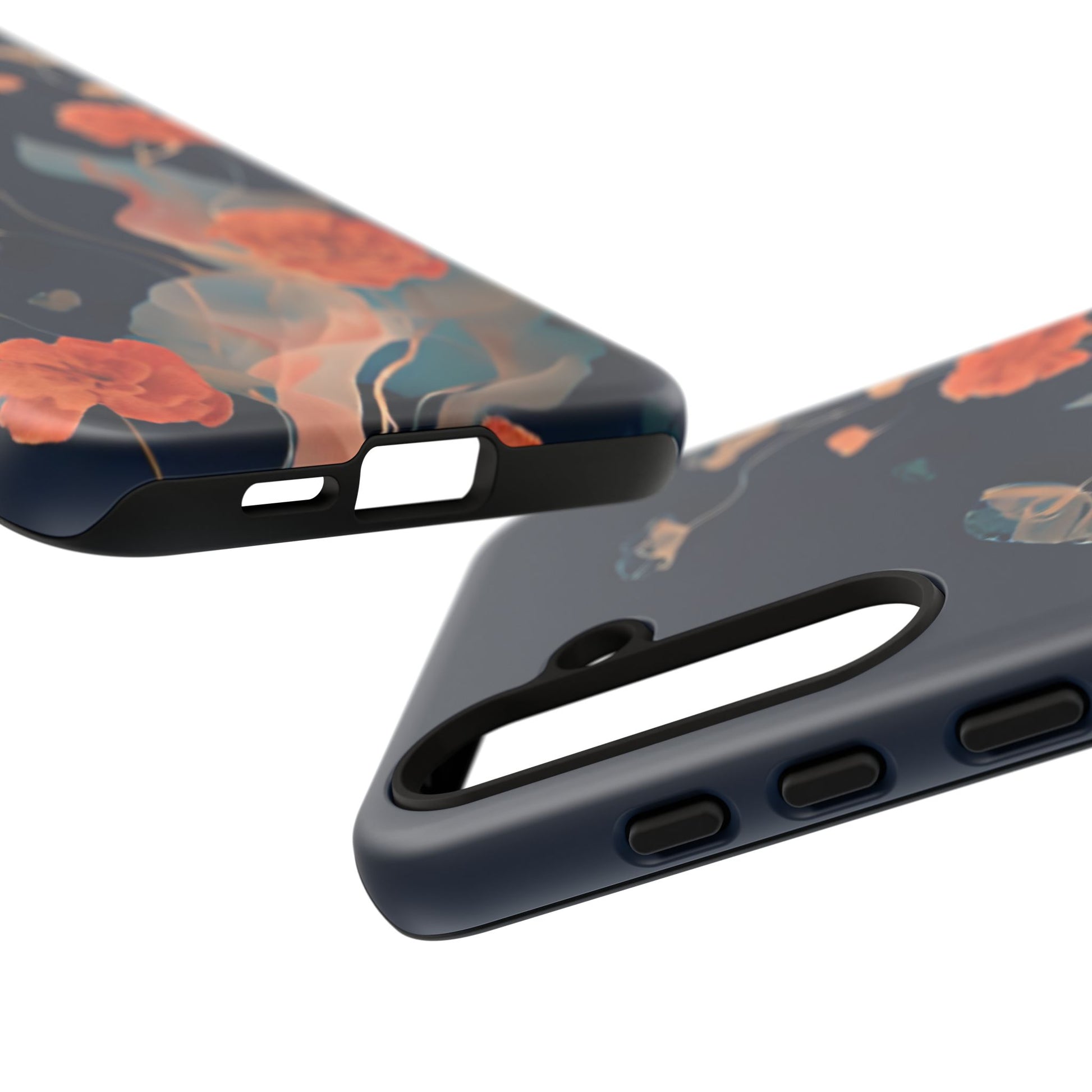 Lotus Reverie - Elegant Artistic Floral Samsung Galaxy S24 Plus Tough Phone Case - Painterly Lotus Blossom Design