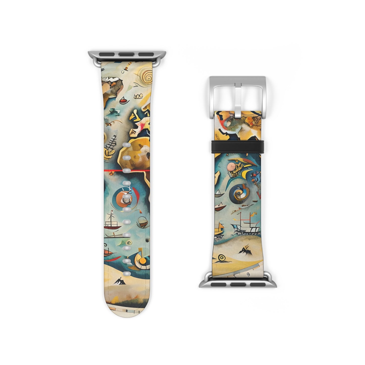 Celestial Map Apple Watch band strap with silver clasp showing detailed celestial star chart design with constellations