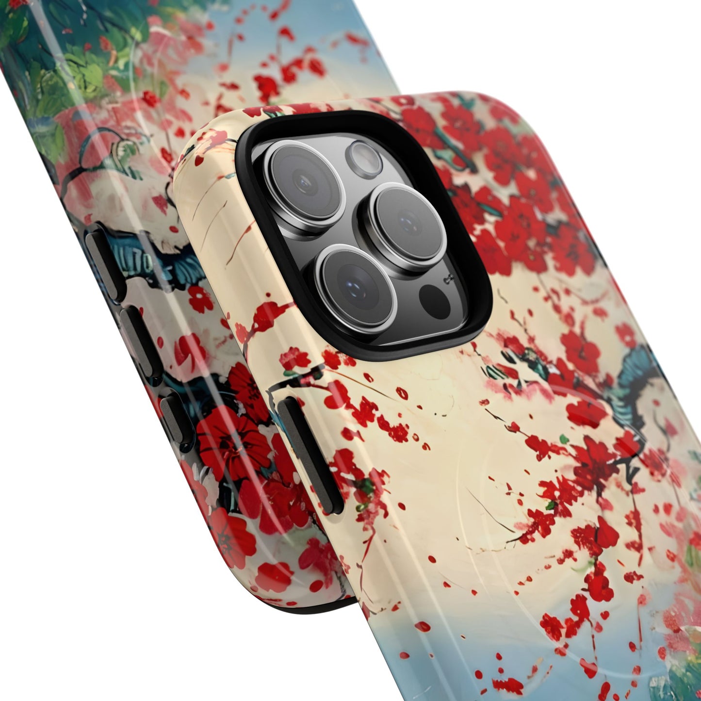 Crimson Blossom Lake iPhone MagSafe Case